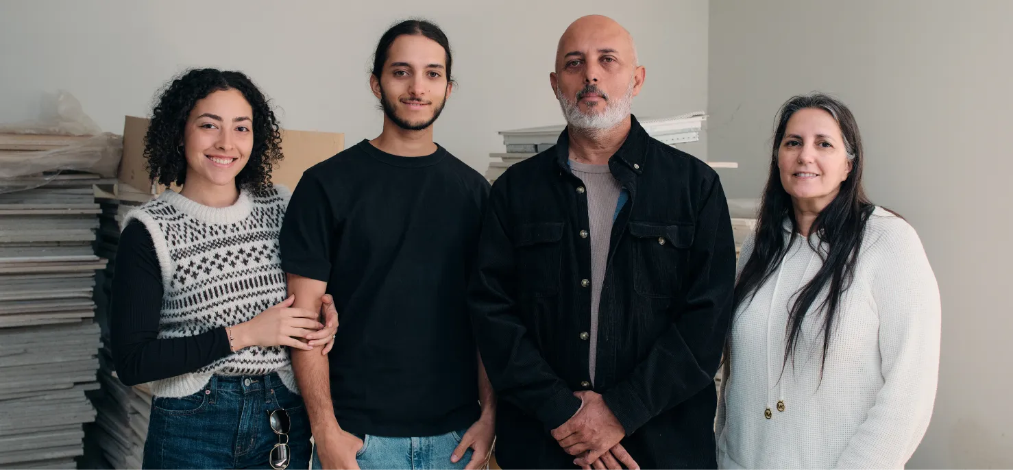 The Artegiano Contracting team: Lara Marcela, Efraim Meca, Alex Meca and Minda Meca