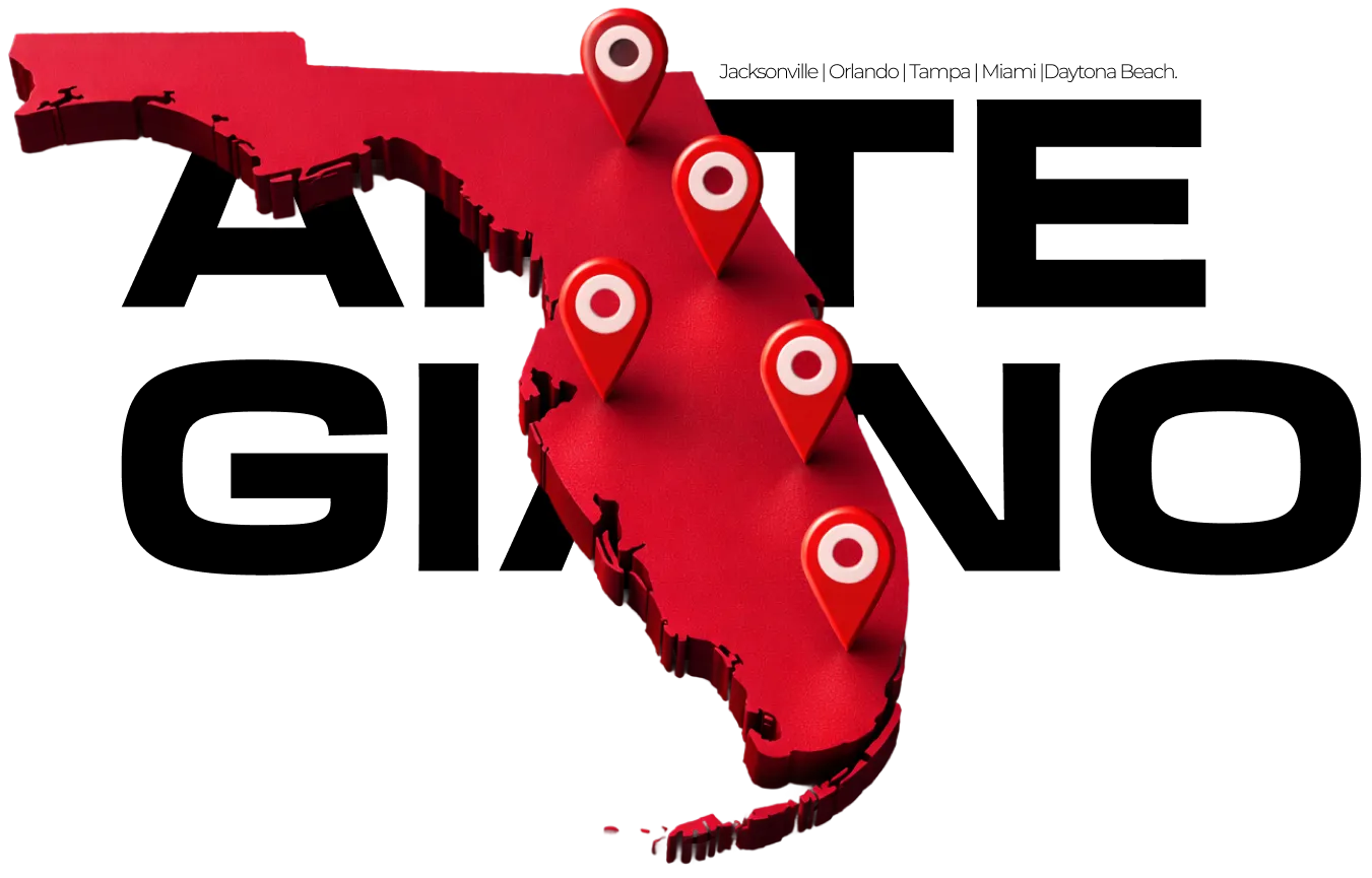 Florida map with Artegiano Contracting project locations